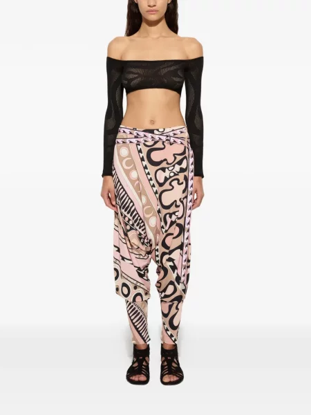 Decupat top Pucci din jacard negru