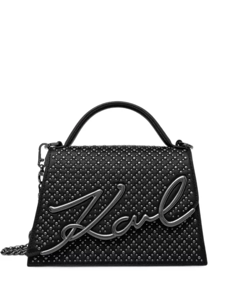 Geantă shopper Karl Lagerfeld cu autograf negru