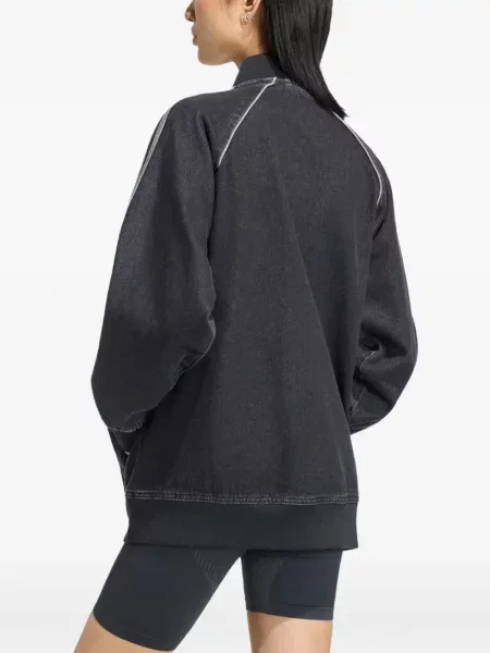 Geacă Adidas din satin alergare negru