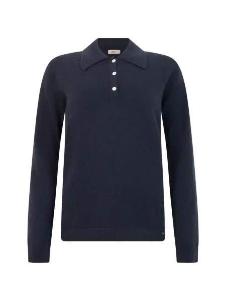 Lung tricou polo Herno albastru
