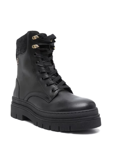 Botine Tommy Hilfiger cu broderie negru