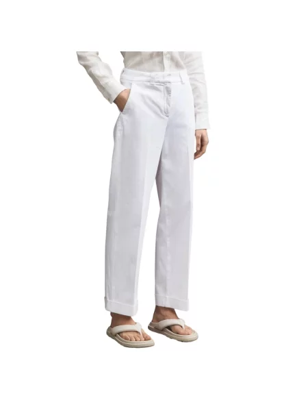 Spodnie Peuterey ze stretchu białe