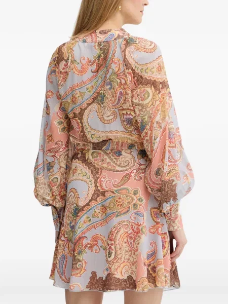 Rochie Guess cu imagine cu model paisley albastru
