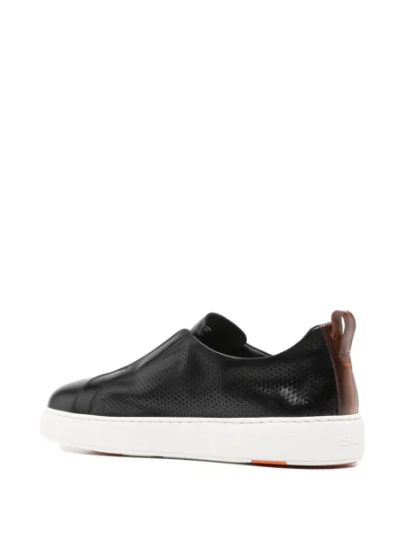 Sneakerși Santoni cu perforații negru