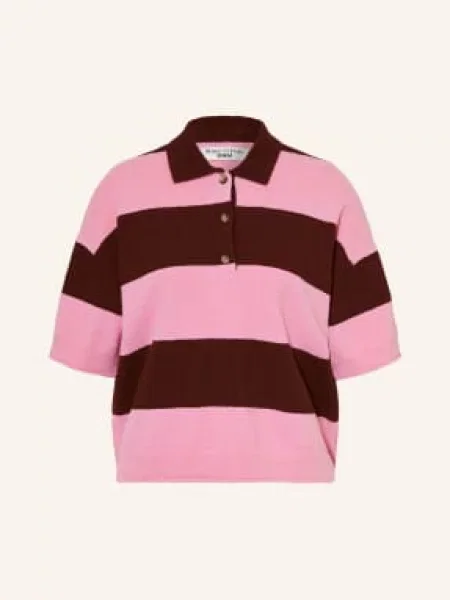 Marc O'polo Denim Dzianinowa Koszulka Polo pink różowa