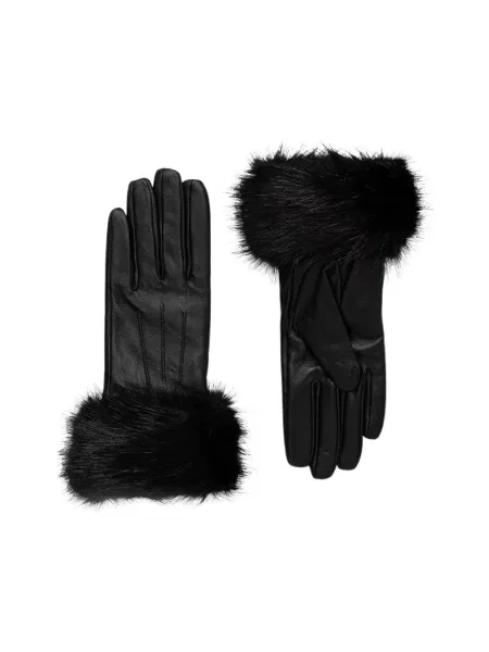 Rękawiczki Barbour skórzane czarne
