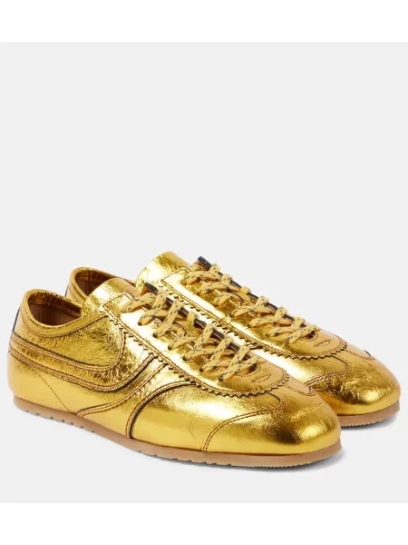 Kožené tenisky Dries Van Noten zlaté
