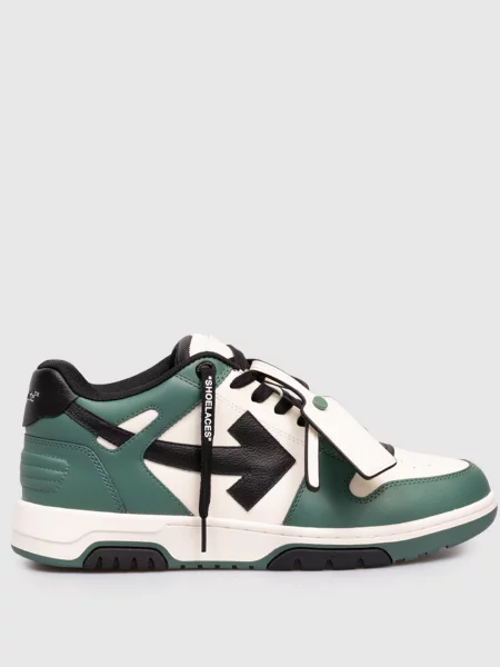Шкіряні кросівки Out Of Office Off-white зелені