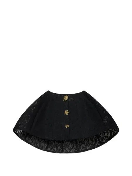 Fusta mini Blumarine cu model floral din dantelă negru