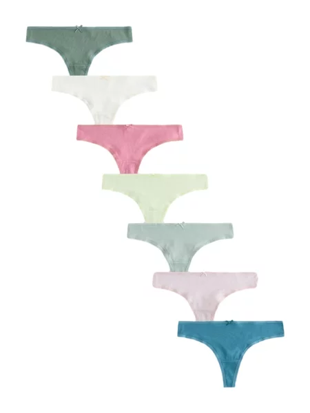 Next Tanga verde mentă / mov pastel / roz deschis alb
