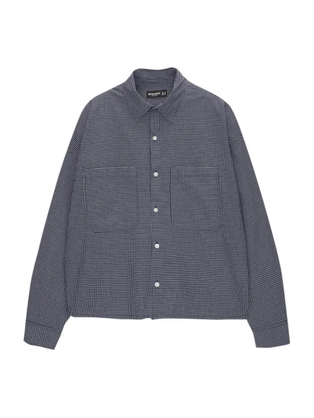 Pull&Bear Cămașă bleumarin alb