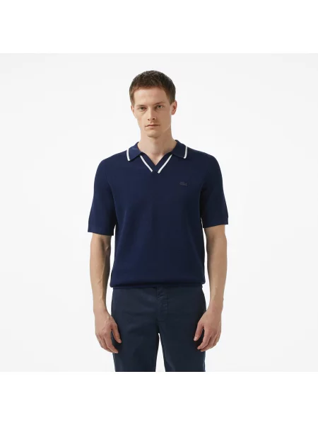 Поло Lacoste голубое