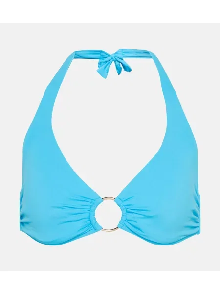 Bikini Melissa Odabash cu gât halter albastru