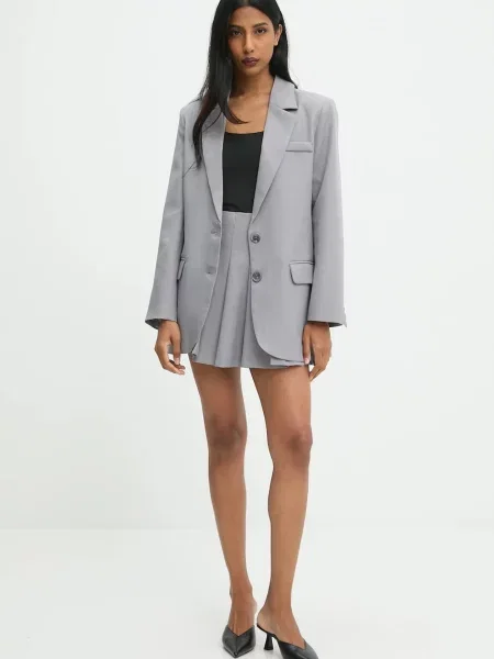 Answear.LAB set jachetă și pantaloni culotte gri