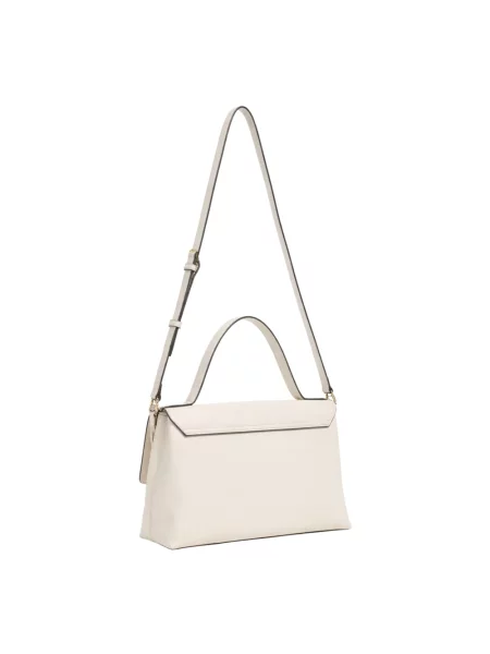 Torebka crossbody Twinset skórzana beżowa