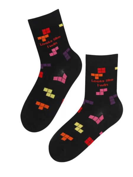 Sokisahtel Șosete WINWIN colorful cotton socks' negru