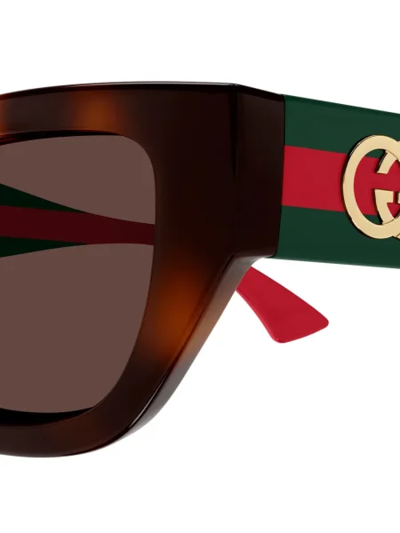 Ριγέ γυαλιά ηλίου Gucci Eyewear καφέ
