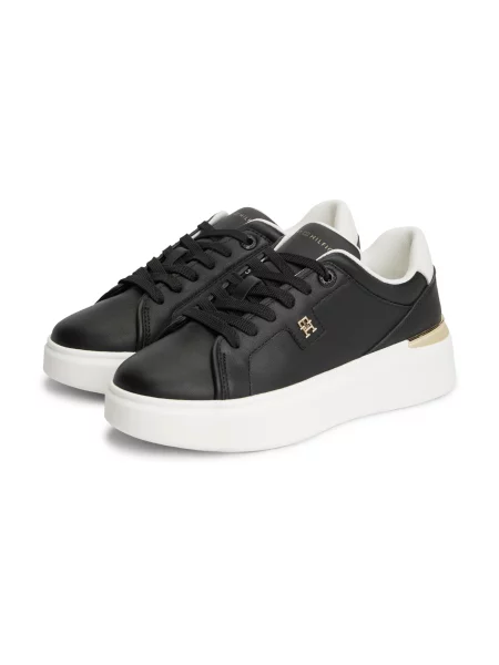 TOMMY HILFIGER Nízke tenisky / biela čierna