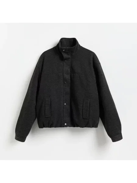 Reserved Bomber bunda se stojáčkem tmavě šedá