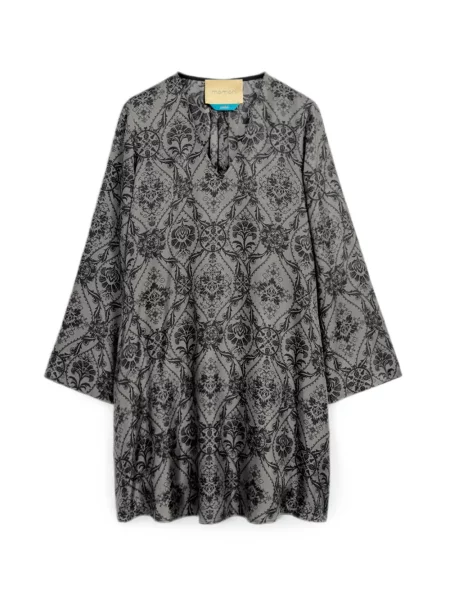 Rochie mini Momoni de mătase gri