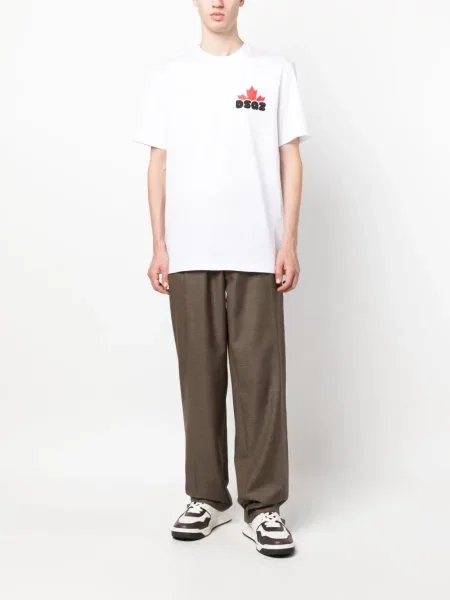 Tričko Dsquared2 s potiskem bílé
