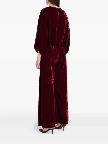 Kombinezon Themis Z z dekoltem w serek dzwony czerwony