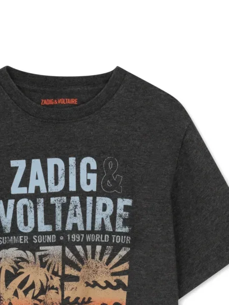 Dětské tričko Zadig & Voltaire šedé