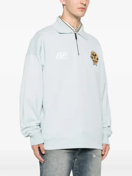 Pulover Off-white cu autograf alb