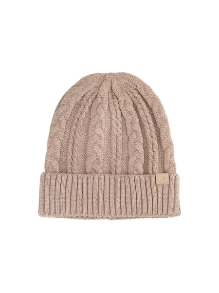 Czapka zimowa beanie beżowa