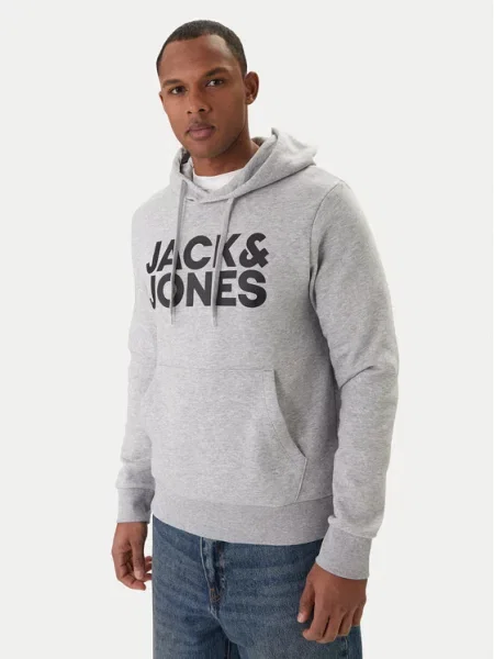 Jack & Jones Суитшърт Corp Logo сив