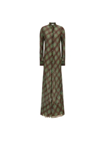 Sukienka Dries Van Noten brązowa