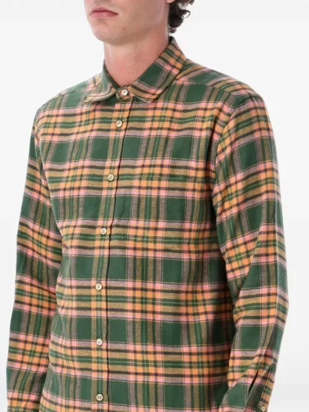 Карирана фланелена риза Portuguese Flannel зелено