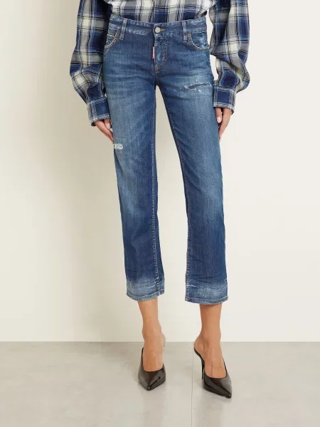 Zkrácené Džíny Jenna navy blue modré
