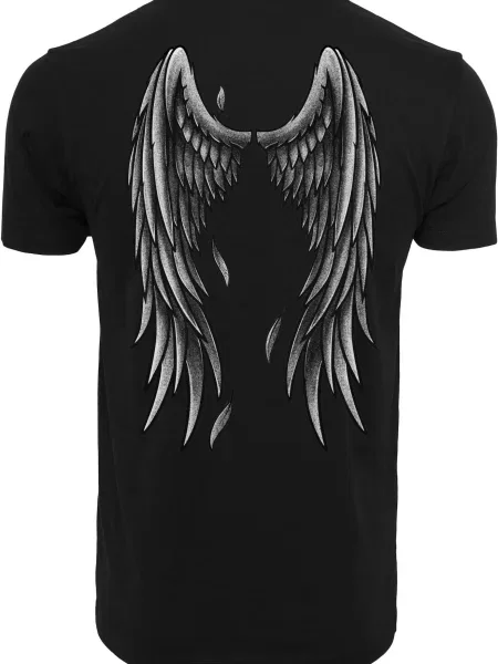 Mister Tee Tricou gri amestecat negru