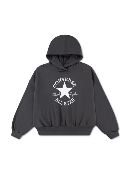 Converse dukserica sa kapuljačom za djecu s pamukom crna