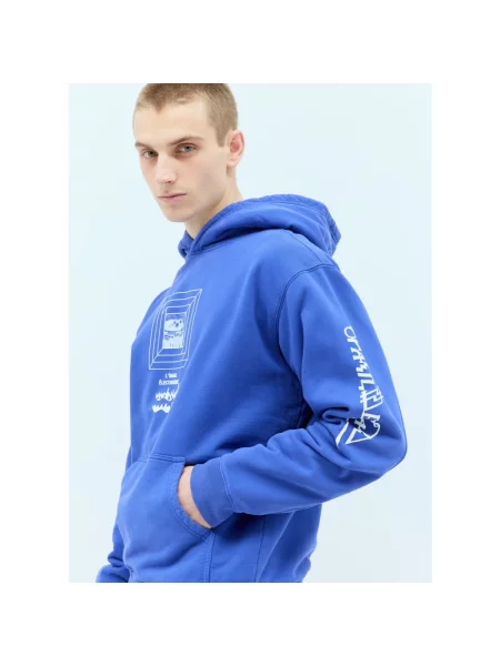 Bluza z kapturem Brain Dead z kapturem niebieska