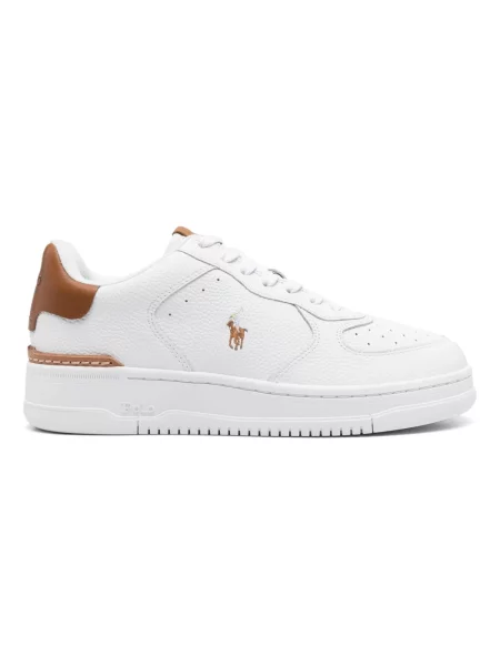 Sneakersy Polo Ralph Lauren skórzane na siłownię białe