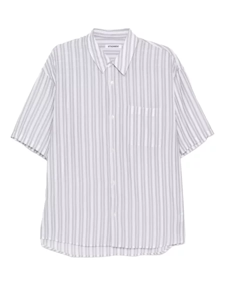 Pruhovaná košile Attachment šedá