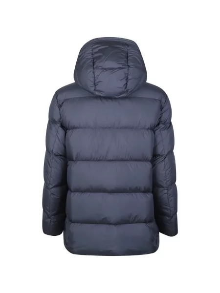 Palton Woolrich cu glugă albastru