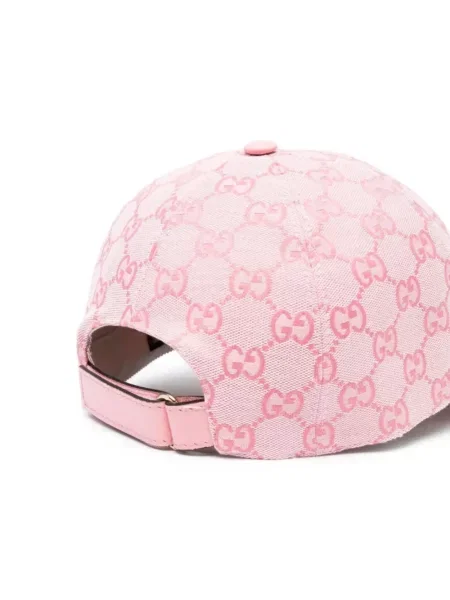 Căciulă Gucci din canvas roz