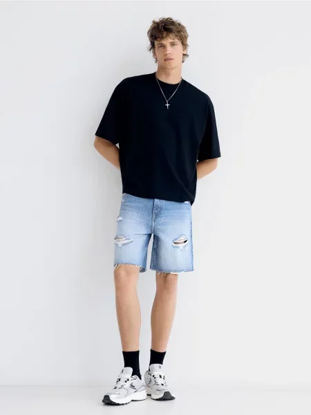 Bershka Džínsy denim modrá