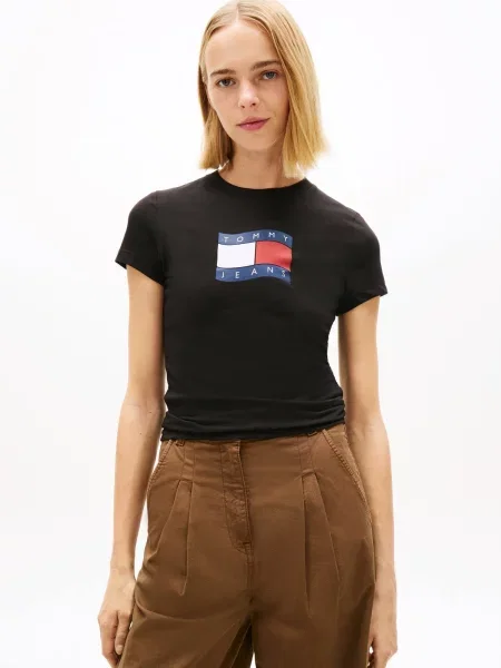 Tricou Tommy Hilfiger Jeans alb
