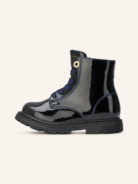 Šněrovací kotníkové boty Tommy Hilfiger černé