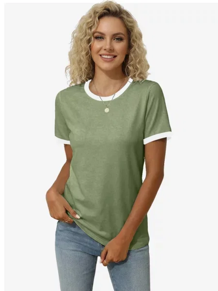 Imily Bela Tricou verde alb