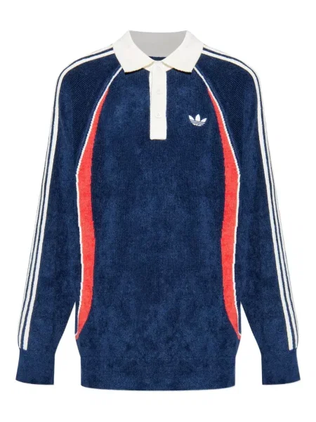 Флийс елек Adidas на райета с връзки червено