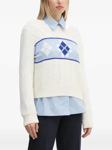 Pulover Benetton cu model argyle