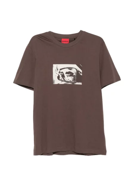 Tricou Hugo cu imagine maro