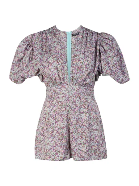 Nasty Gal Petite Salopeta lila / turcoaz gri