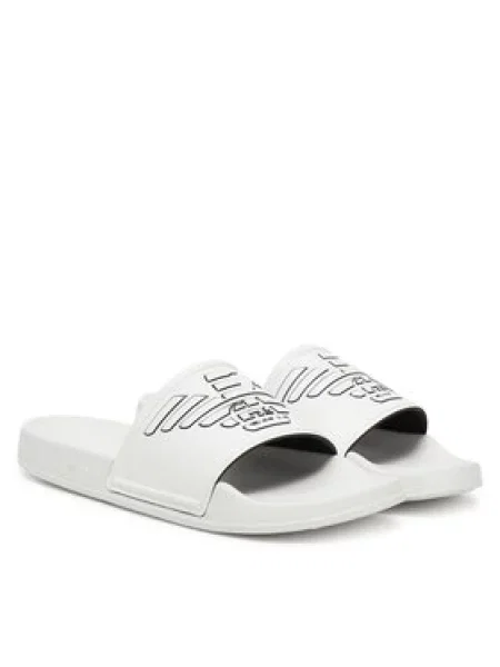 Pantofle Emporio Armani bílé