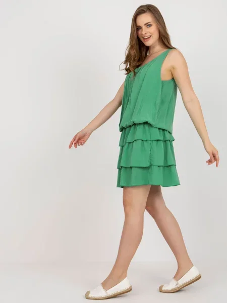 Rochie Fashionhunters de costum verde